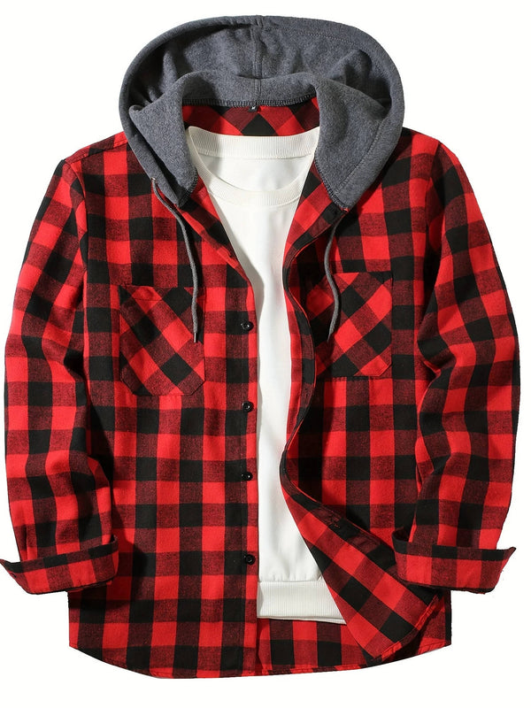 Men's Hooded Flannel Shirt