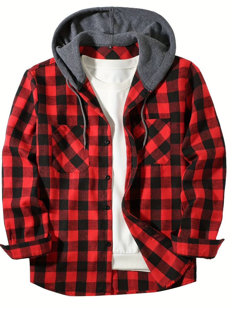 Men's Hooded Flannel Shirt