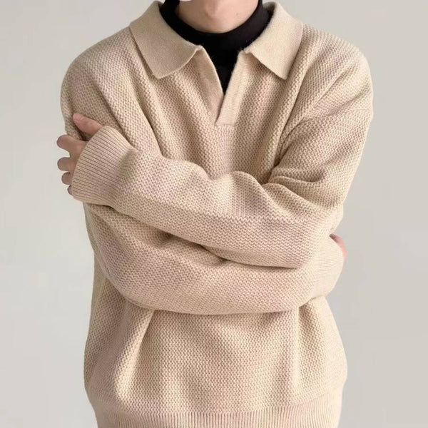 Men's Sweater Polo Long Sleeve
