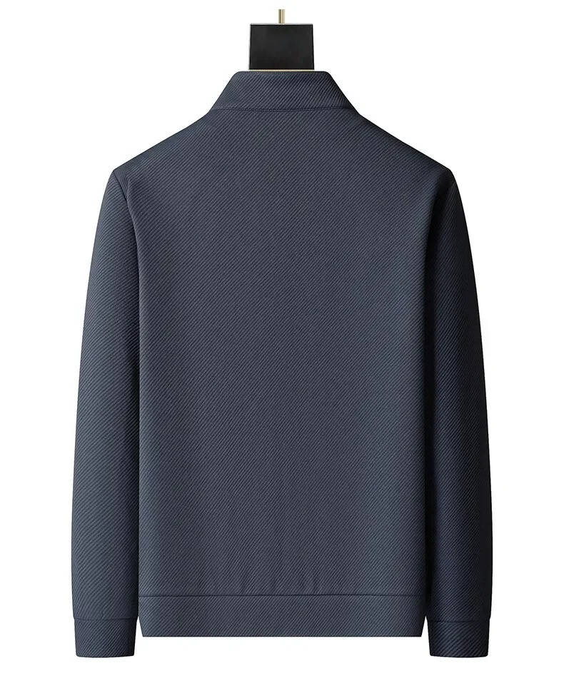 Men's Premium Textured Tracksuit Set With Stand Collar