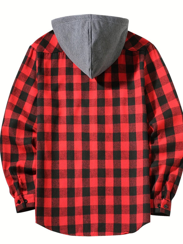 Men's Hooded Flannel Shirt