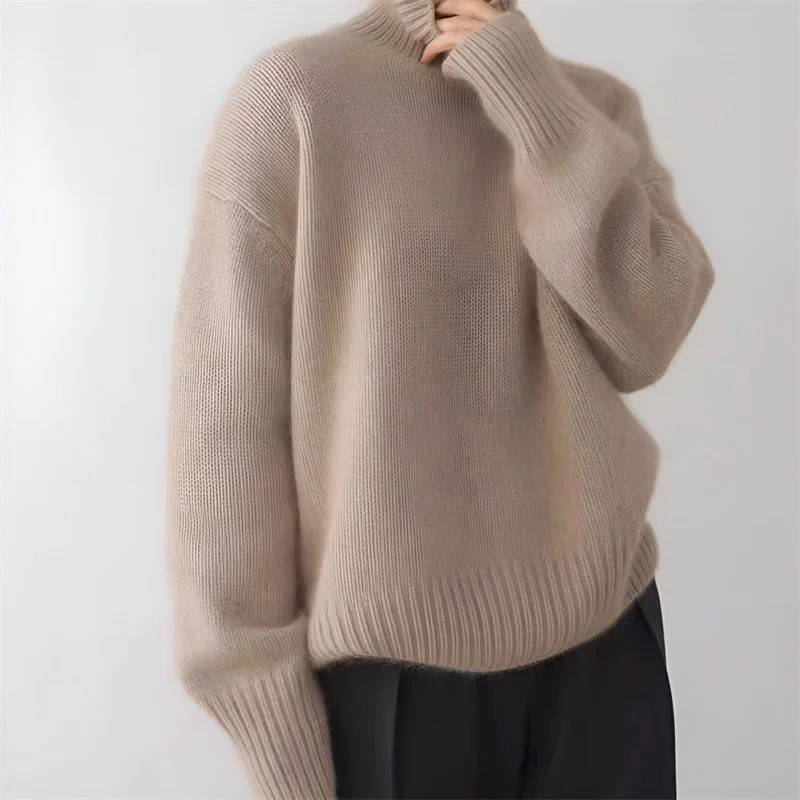 Women's Oversized Cashmere Turtleneck Sweater