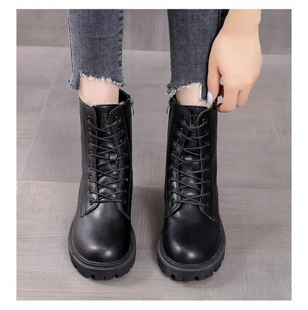 Women's Fur Lined Combat Boots