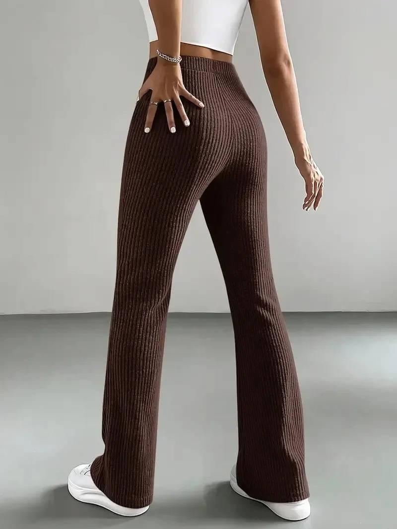 Womens Ribbed Knit Pants