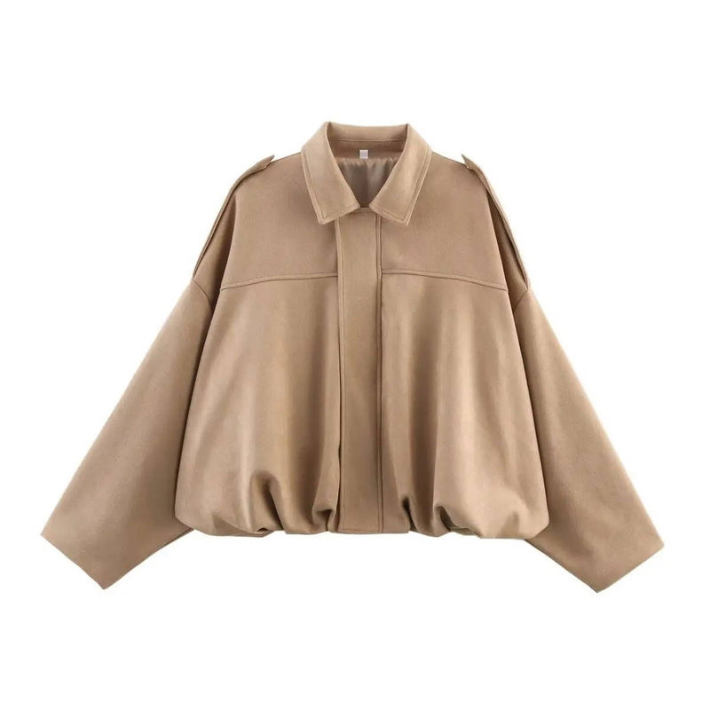 Women's Cropped Jacket with Collar