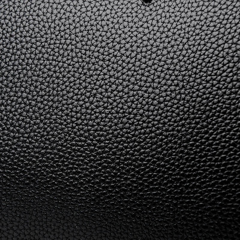 Pebbled Leather Handbag with Gold Metal Handle