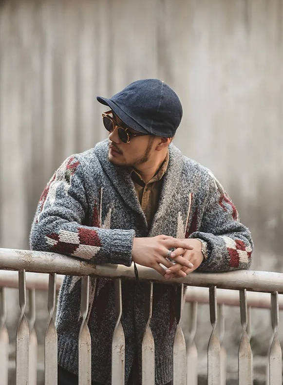 Men's Shawl Collar Cardigan Sweater