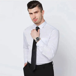 Men's Long Sleeve Dress Shirts Without Pockets