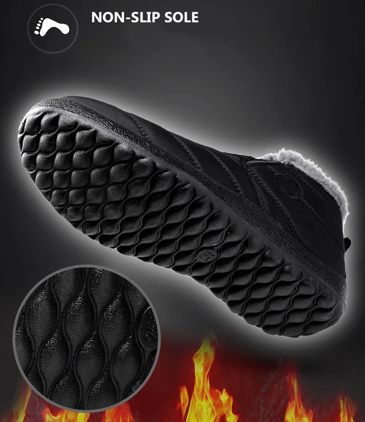Women's Waterproof Non Slip Warm Snow Shoes - Comfortable Low Top