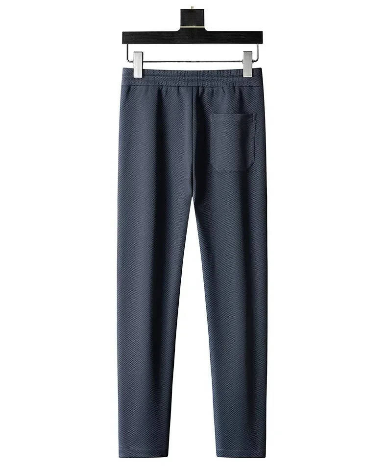 Men's Premium Textured Tracksuit Set With Stand Collar