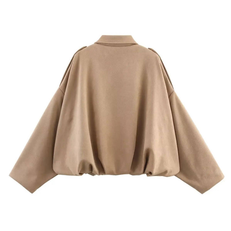 Women's Cropped Jacket with Collar