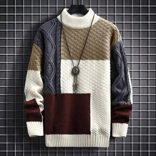 Patchwork Sweater Mens