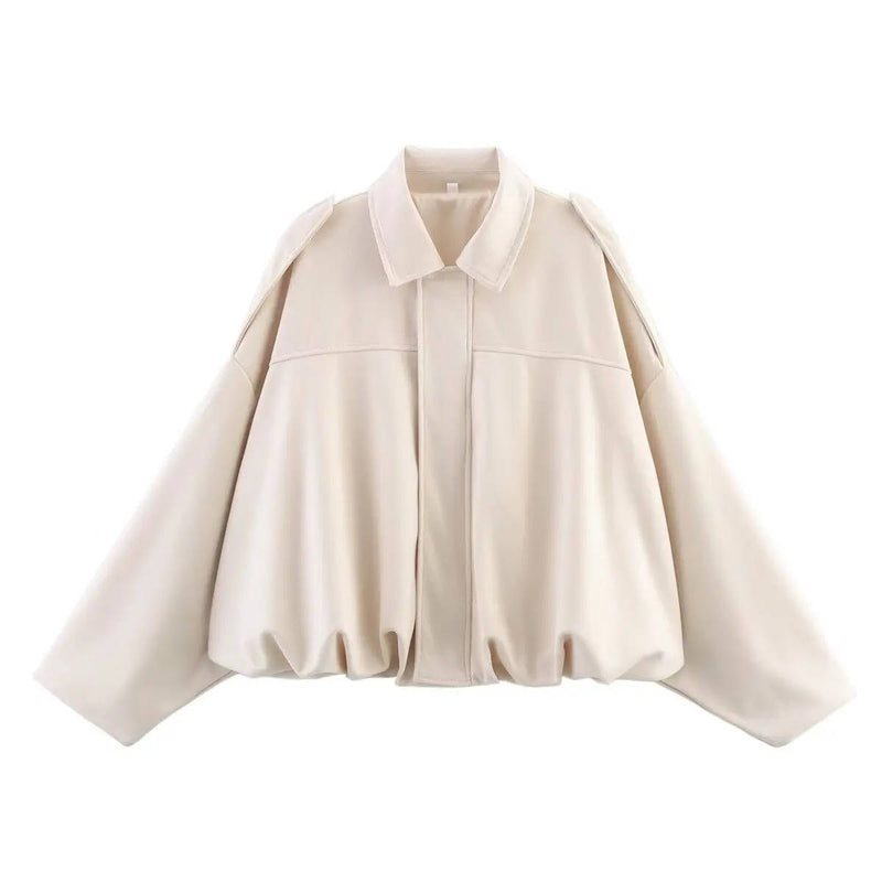 Women's Cropped Jacket with Collar