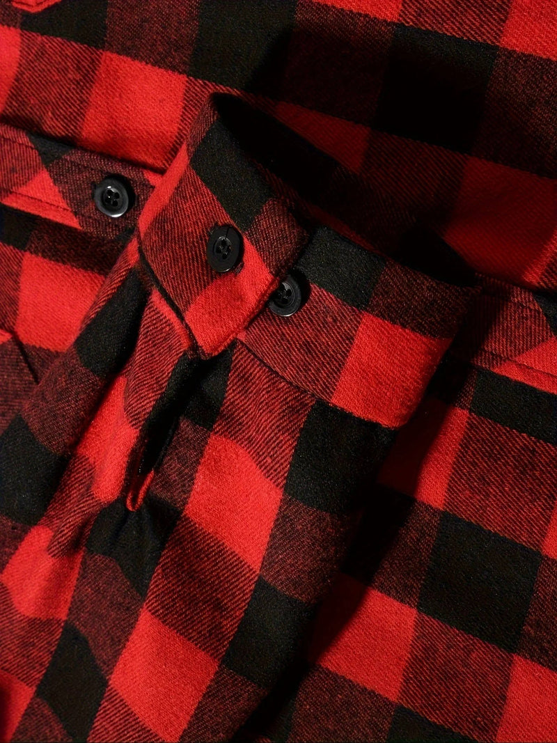 Men's Hooded Flannel Shirt