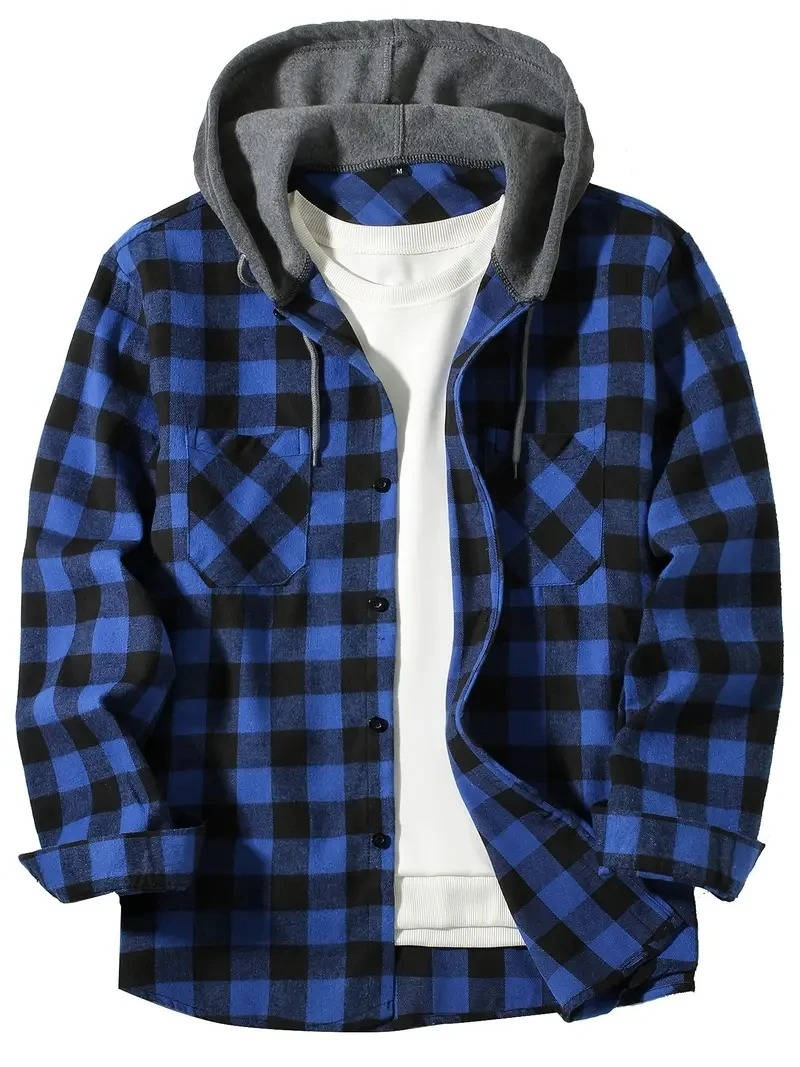 Men's Hooded Flannel Shirt
