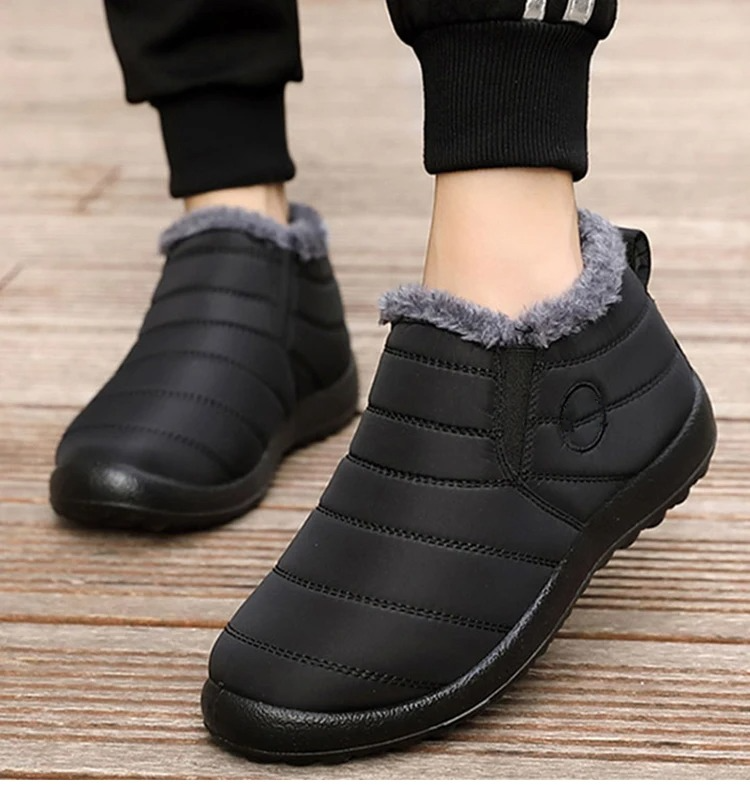 Women's Waterproof Non Slip Warm Snow Shoes - Comfortable Low Top