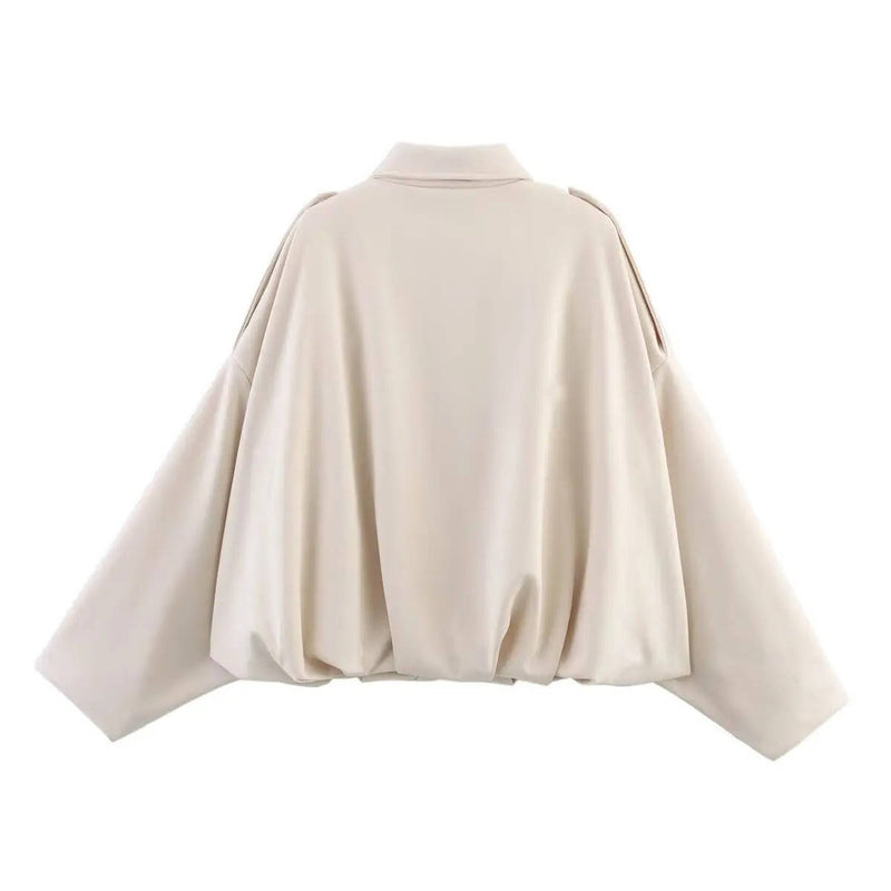 Women's Cropped Jacket with Collar