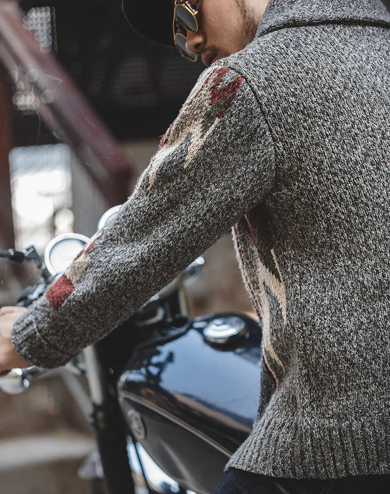 Men's Shawl Collar Cardigan Sweater