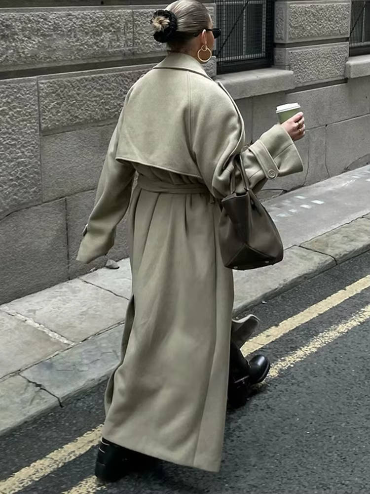 Women Oversized Long Trench Coat