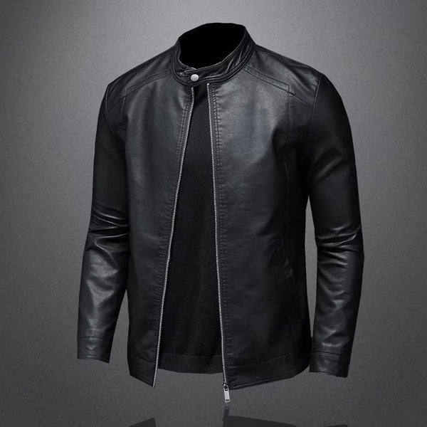 Men's Slim Fit Black Leather Jacket