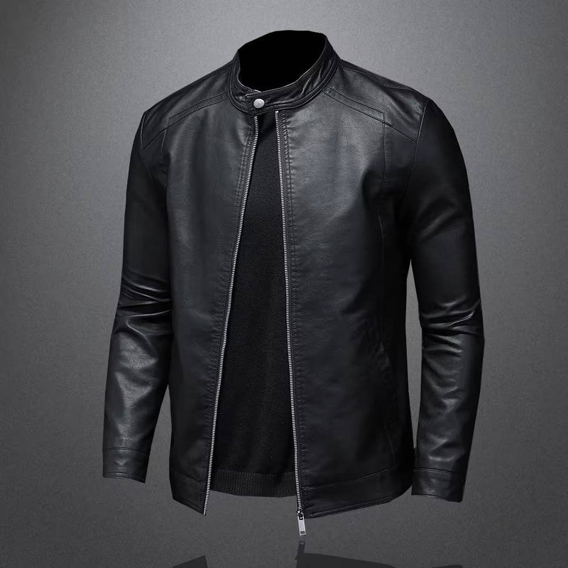 Men's Slim Fit Black Leather Jacket