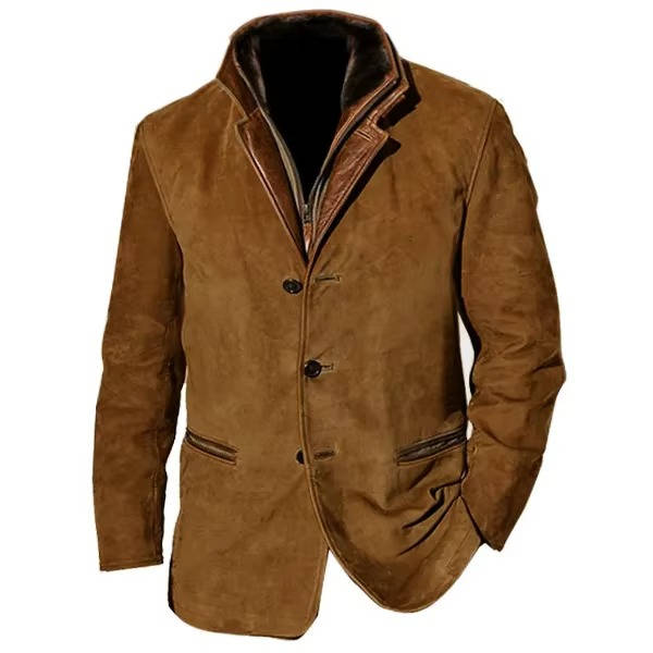 Men's Suede Blazer Jacket
