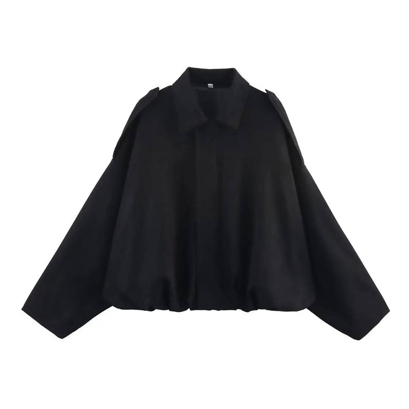 Women's Cropped Jacket with Collar