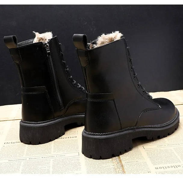 Women's Fur Lined Combat Boots