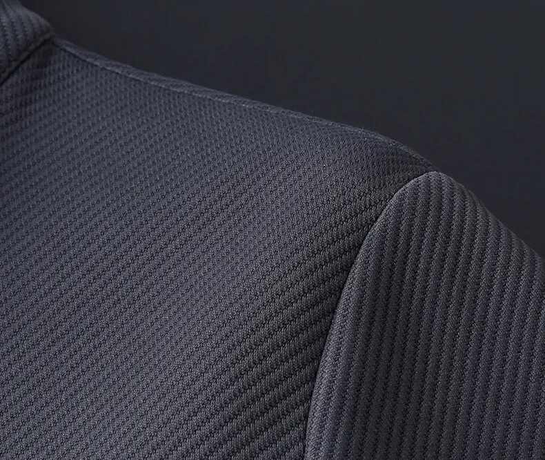 Men's Premium Textured Tracksuit Set With Stand Collar