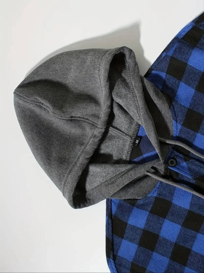 Men's Hooded Flannel Shirt