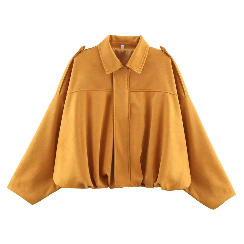 Women's Cropped Jacket with Collar