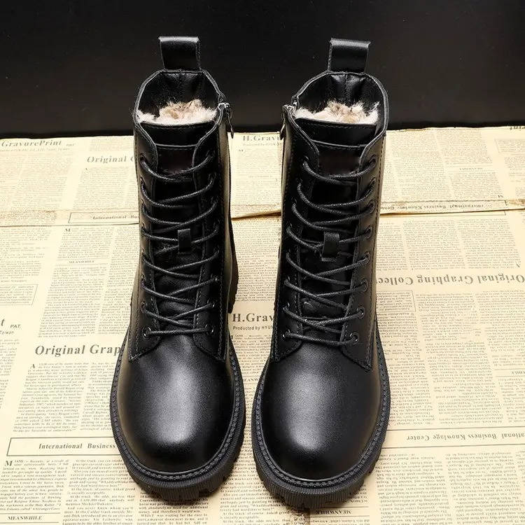 Women's Fur Lined Combat Boots