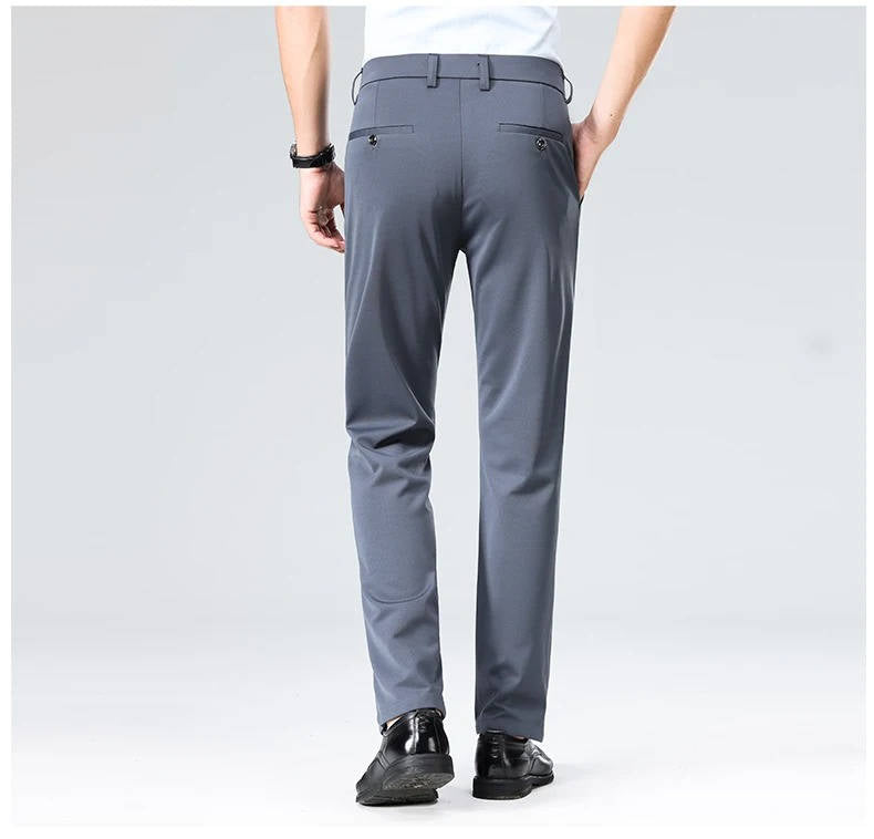 Men's Lightweight Stretch Slim Fit Dress Pants