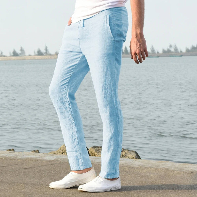 Men's Breathable Lightweight Linen Pants