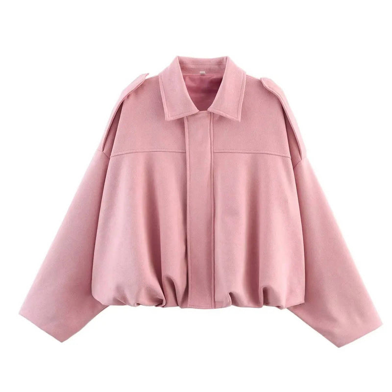 Women's Cropped Jacket with Collar