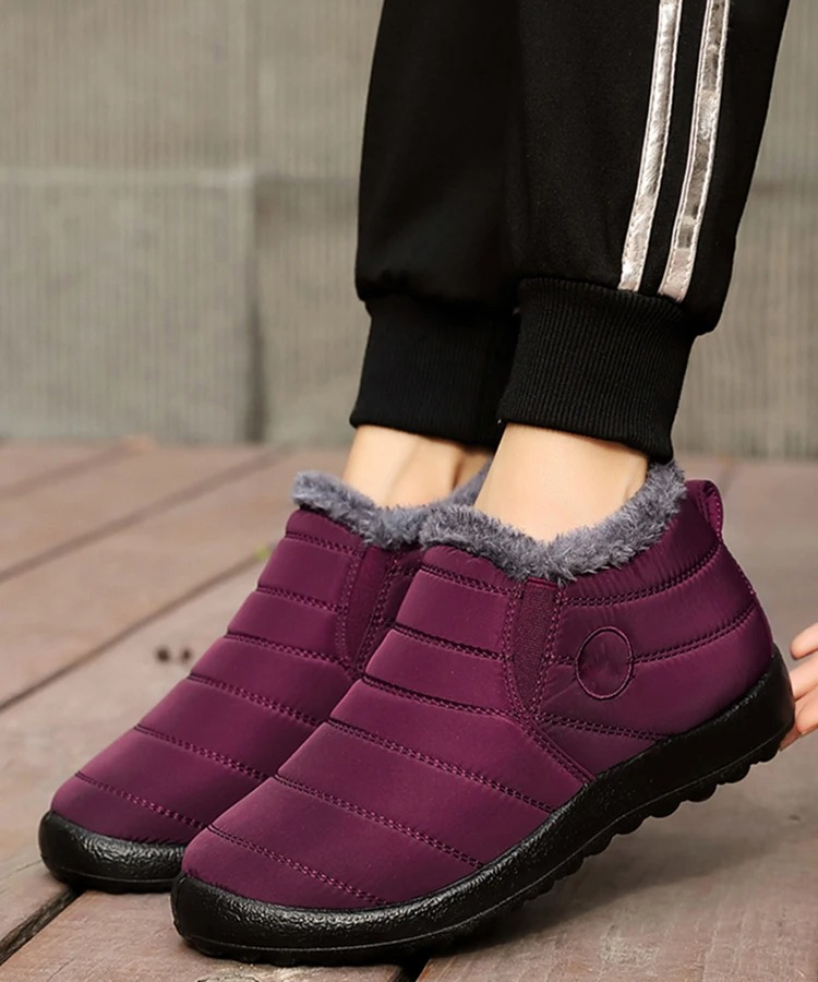 Women's Waterproof Non Slip Warm Snow Shoes - Comfortable Low Top