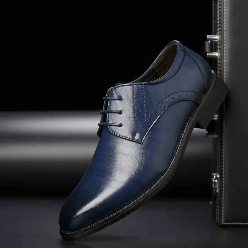 Men's Classic Leather Derby Dress Shoes