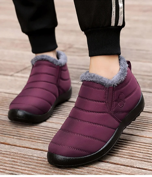 Women's Waterproof Non Slip Warm Snow Shoes - Comfortable Low Top