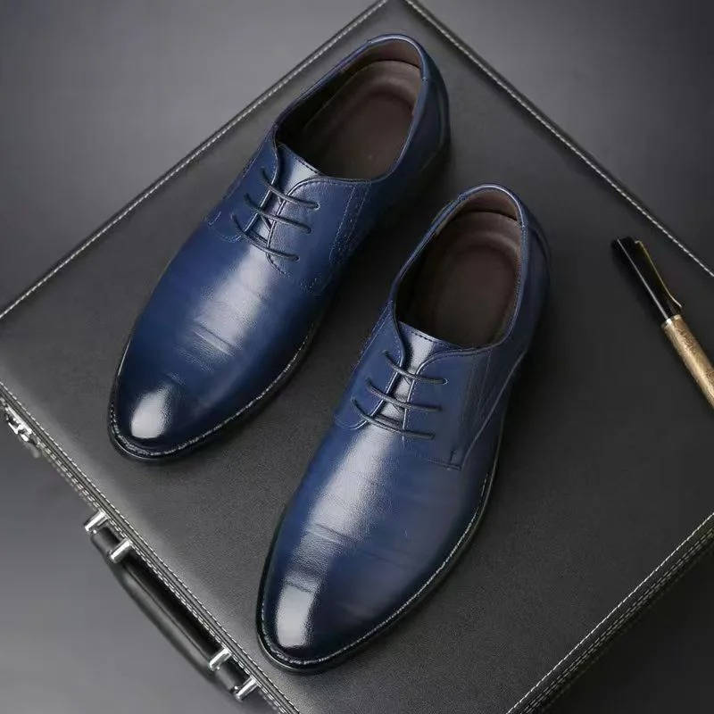 Men's Classic Leather Derby Dress Shoes