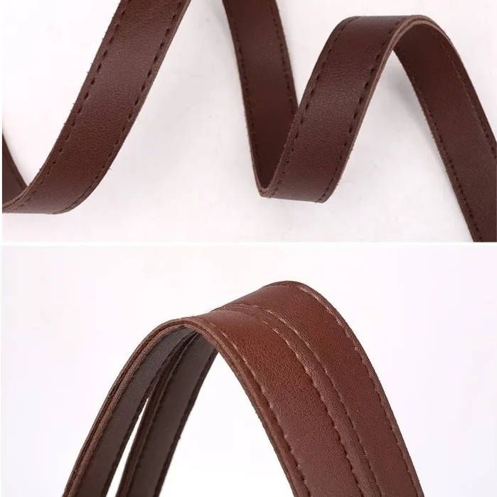 Vintage Style Leather Handbag With Shoulder Strap