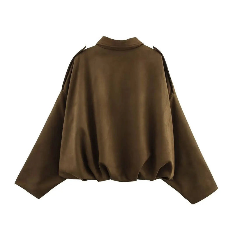 Women's Cropped Jacket with Collar