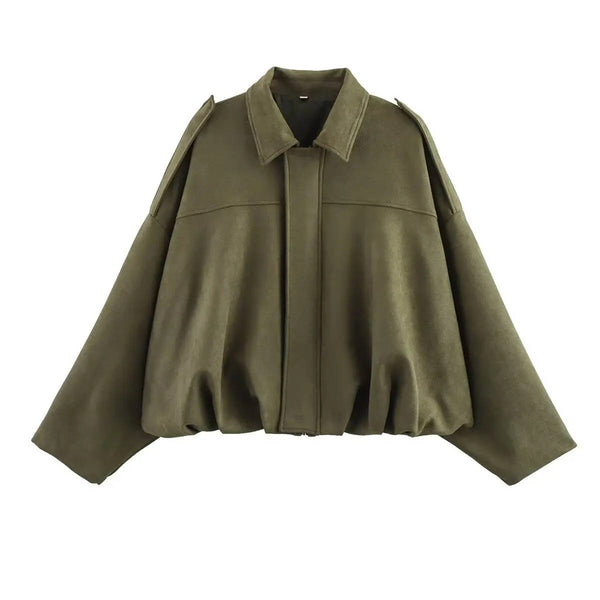 Women's Cropped Jacket with Collar