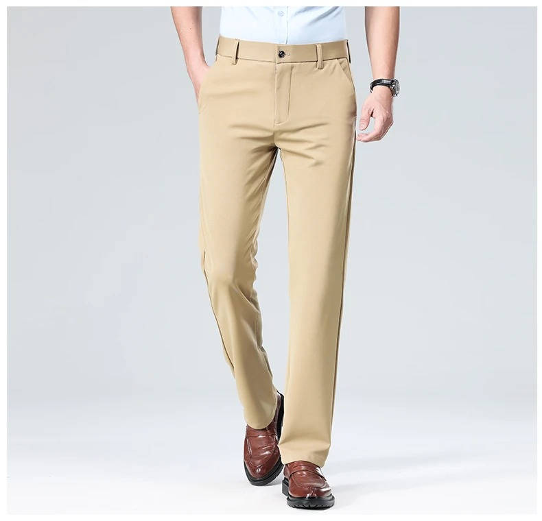 Men's Lightweight Stretch Slim Fit Dress Pants