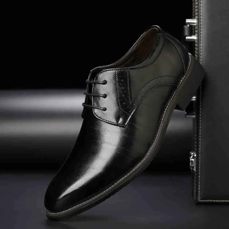 Men's Classic Leather Derby Dress Shoes