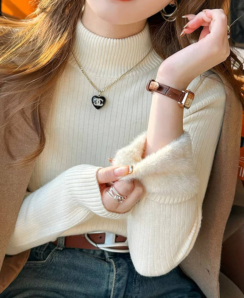 Women's Ribbed Mock Neck Sweater