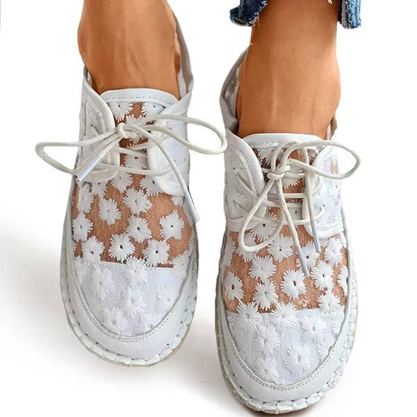 Women's Floral Lace Espadrille Sneakers