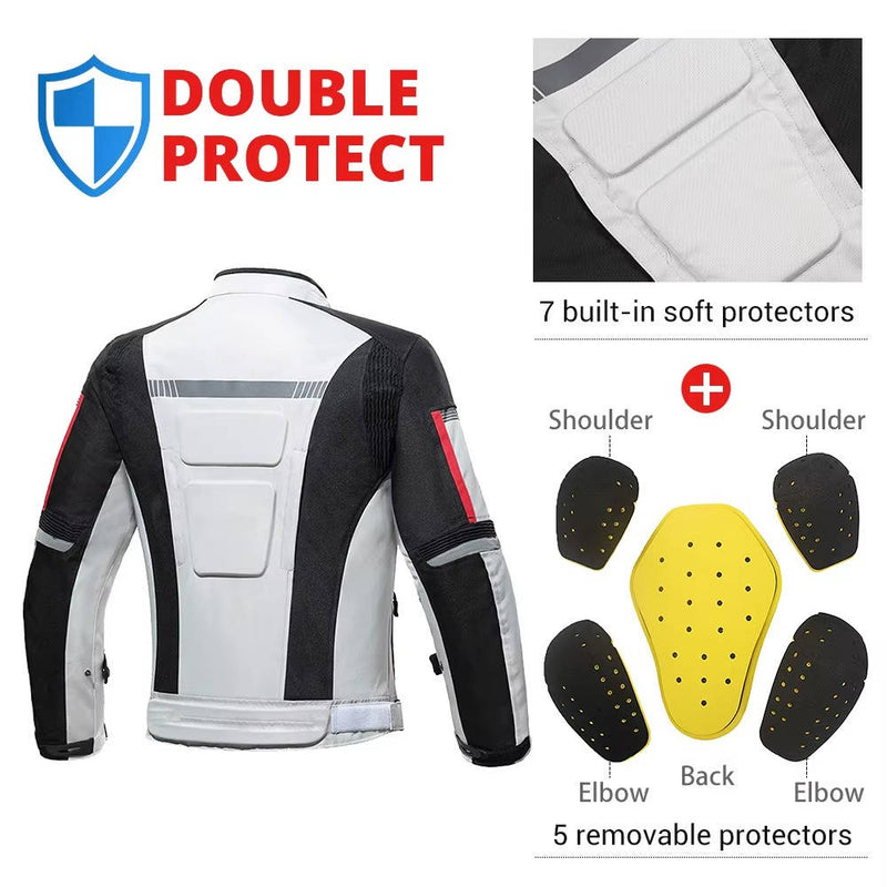 2-Piece Motorcycle Protective Gear Jacket And Pants Set