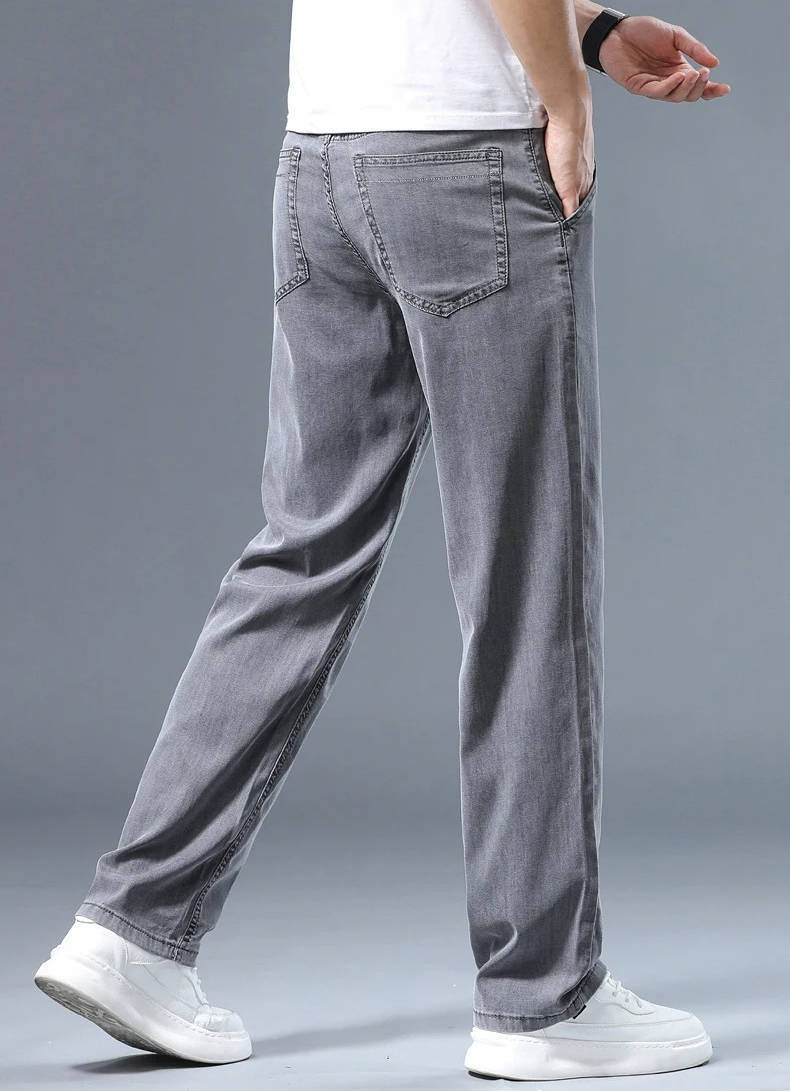 Men's Lyocell Cooling Gray Jeans