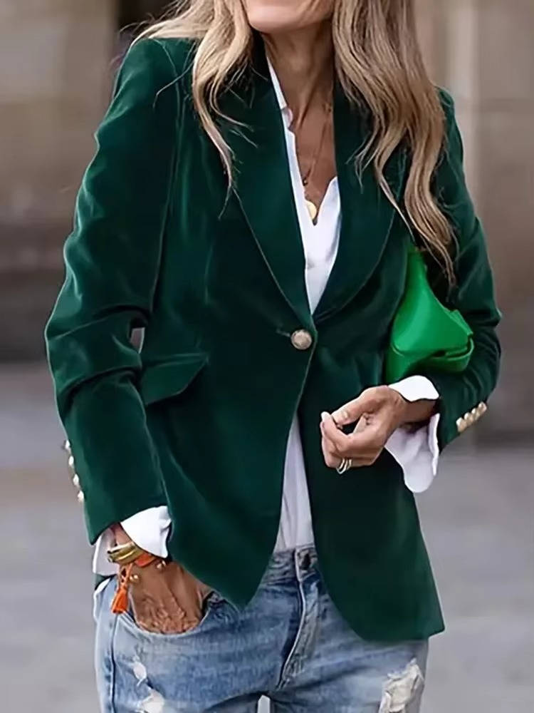 Women Velvet Blazer