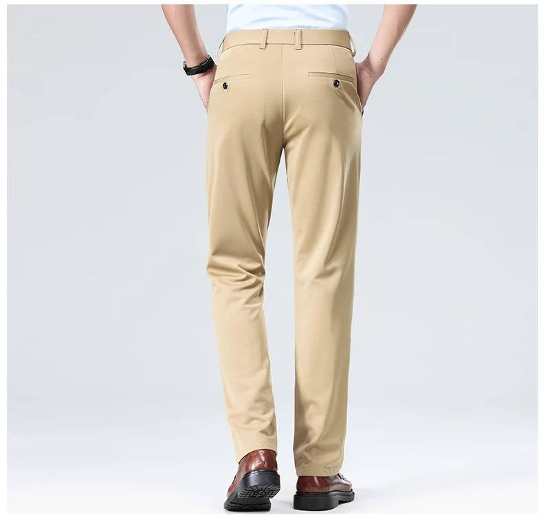 Men's Lightweight Stretch Slim Fit Dress Pants